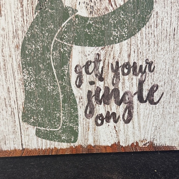 Festive Darice Reindeer Wall Art with Mittens and Scarf  “ get your jingle on” - Picture 3 of 5